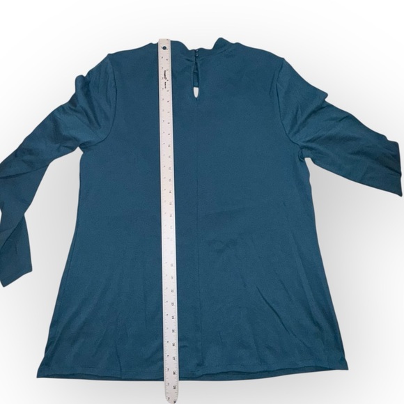 NWT LANE BRYANT Mockneck Tee with Cutout Blouse - 14/16 Legion Blue - Picture 10 of 14